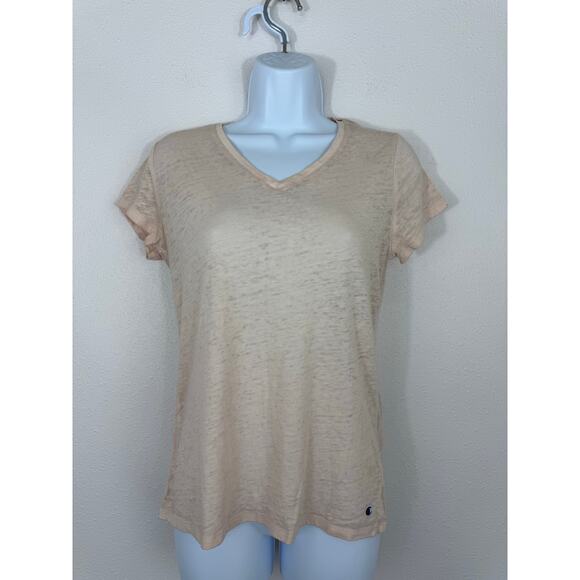 Champion Pink V-Neck Short Sleeve Tee Size Medium - Picture 1 of 6